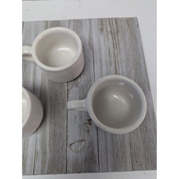 Set of 4 Buffalo China USA Heavy Restaurant Ware Coffee Cups Mugs Espresso 2.5" - Picture 3 of 8
